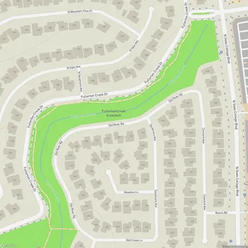 Map of Fullerton Creek Greenbelt