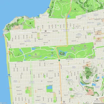 Map of Golden Gate Park