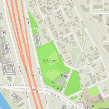 Map of David G. Herrera and Ramon Quiroz Park