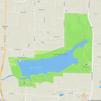 Map of Lake Fayetteville Park