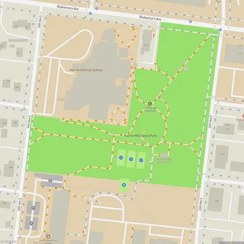 Map of Fannie Mae Dees Park