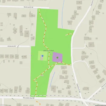 Map of Lake Claire Park