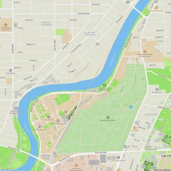 Map of Bausch & Lomb Riverside Park