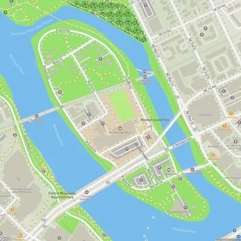Map of Nicollet Island Park