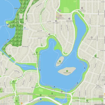 Map of Lake of the Isles Park
