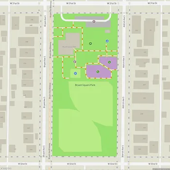 Map of Bryant Square Park