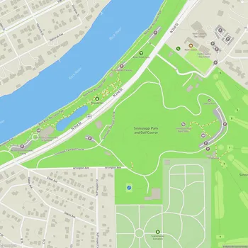 Map of Sinnissippi Park and Golf Course